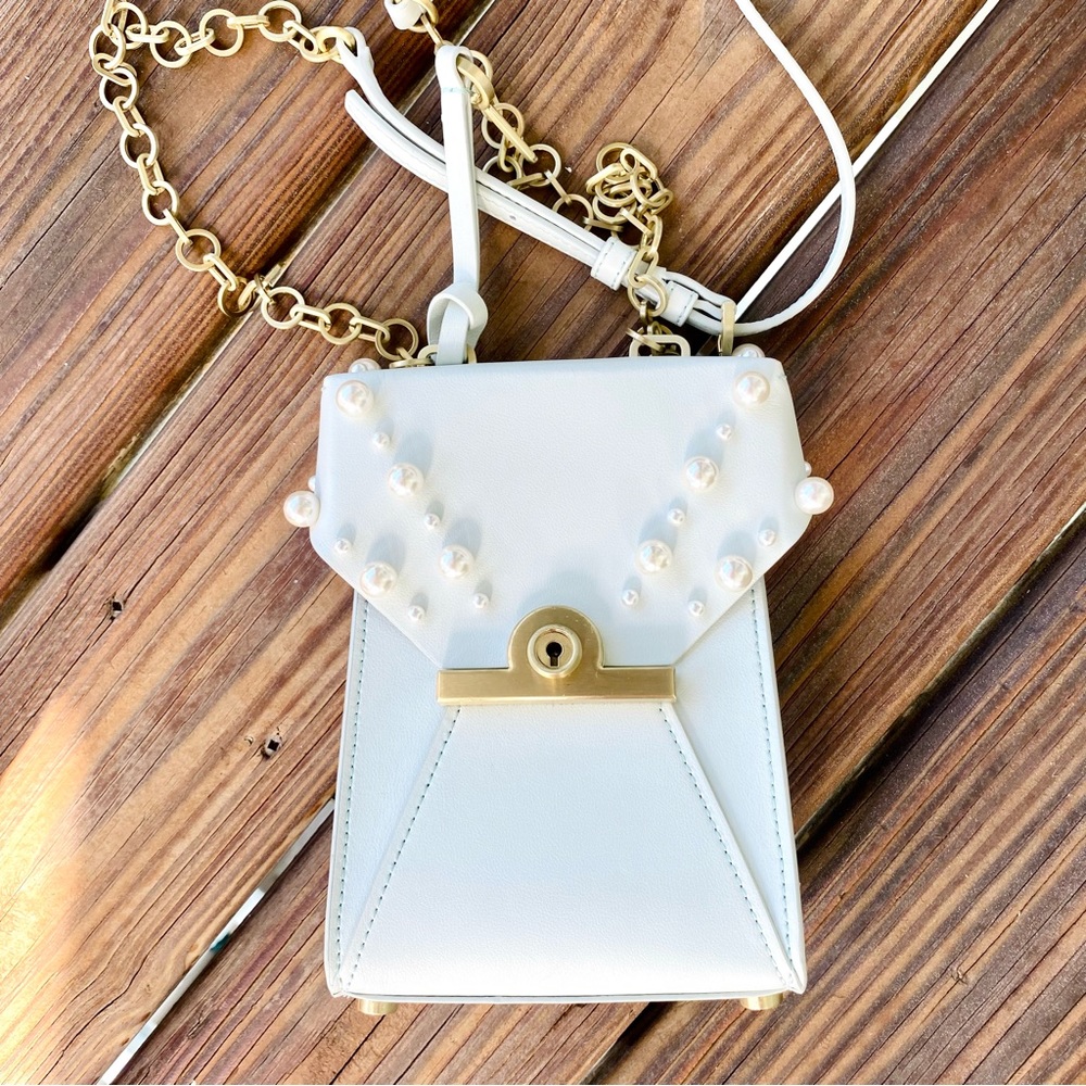 ZAC Zac Posen Amelia Embellished Leather Phone Crossbody Bag EUC - Picture 10 of 17